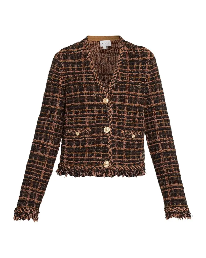 Milly Daphne Fringe Cardigan Jacket