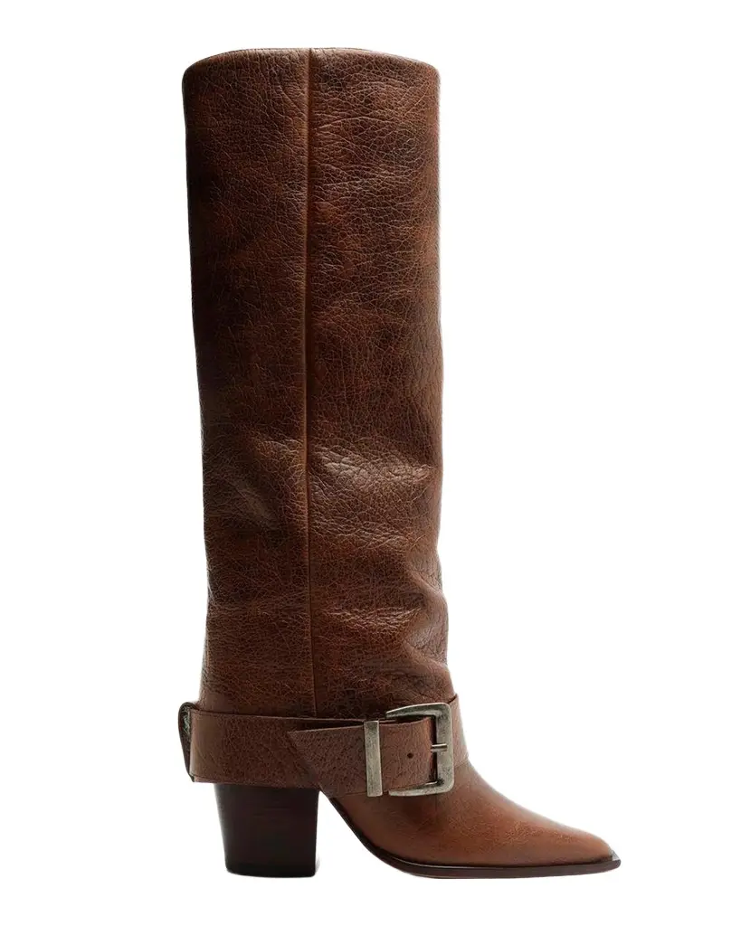 Schutz 85mm Parker Leather Knee-High Boots