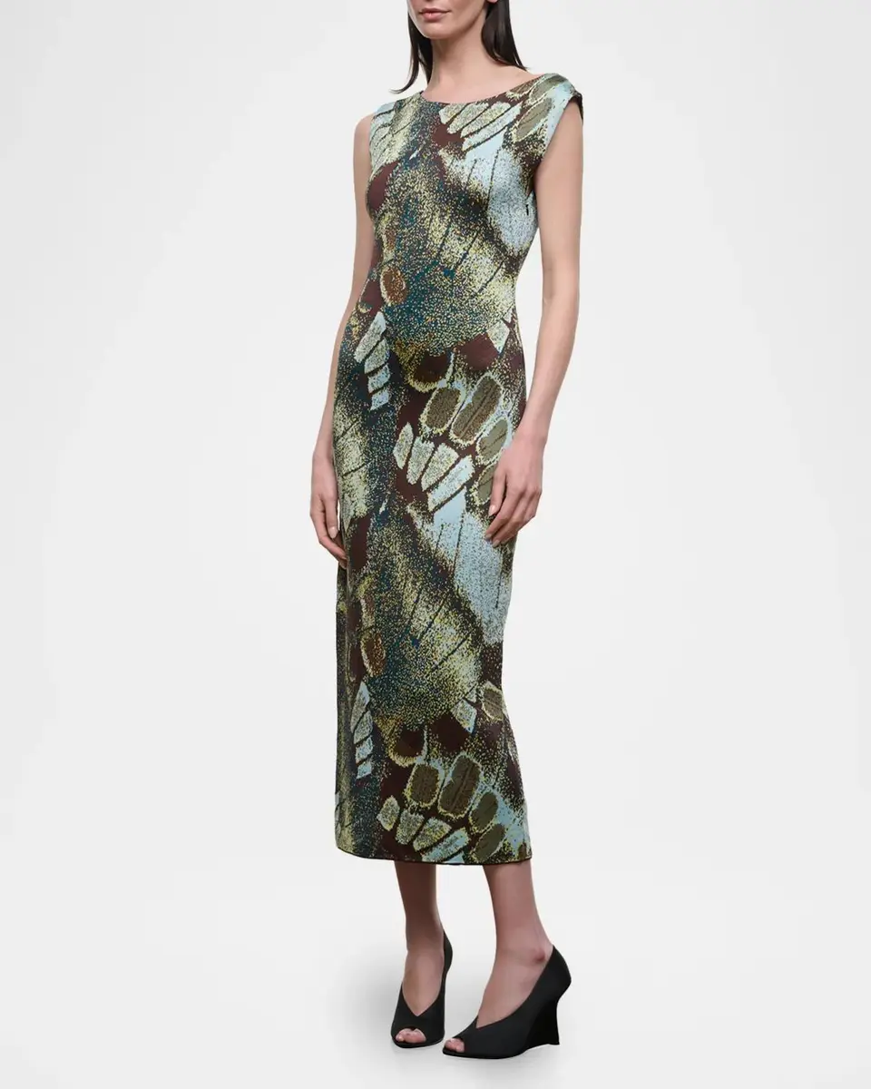 Staud Veronica Abstract Midi Dress | Thumbnail 4