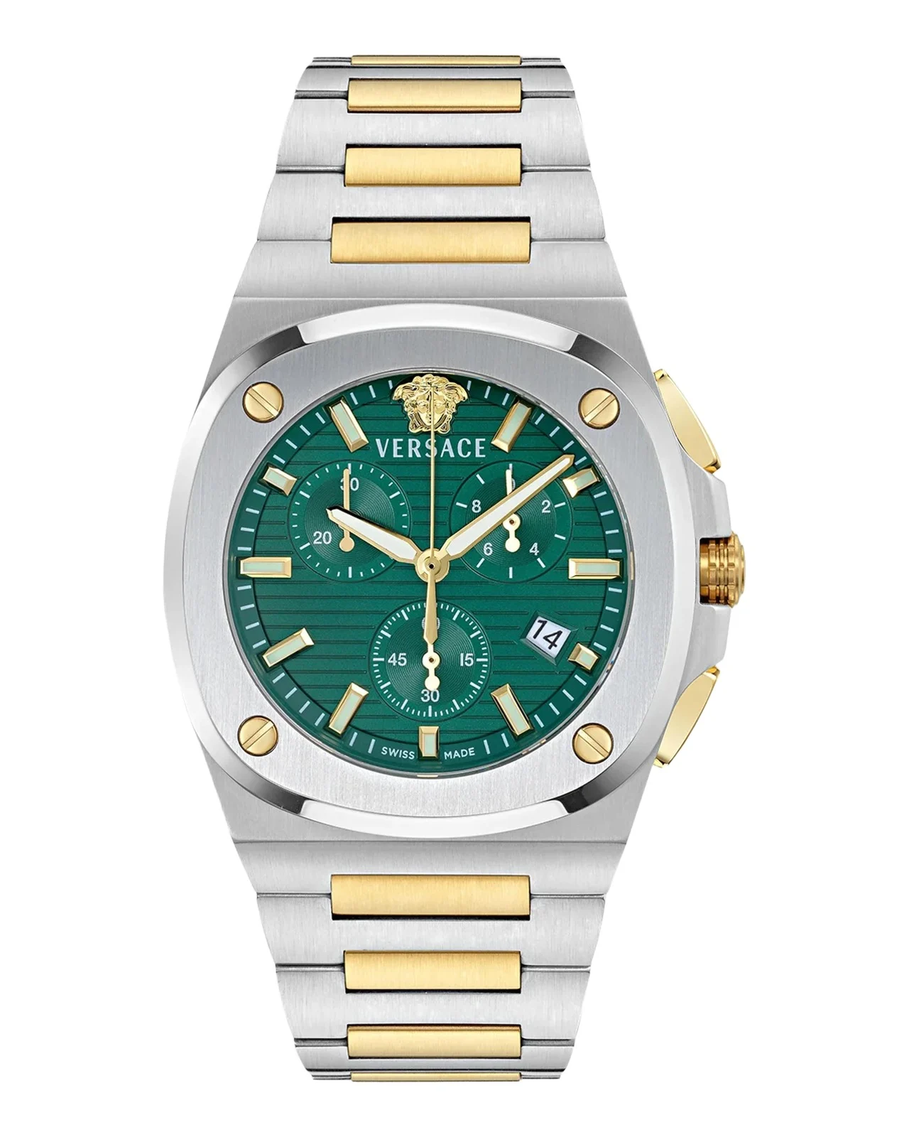 Versace Men's Tolomeo Chrono Two-Tone Bracelet Watch, 40mm