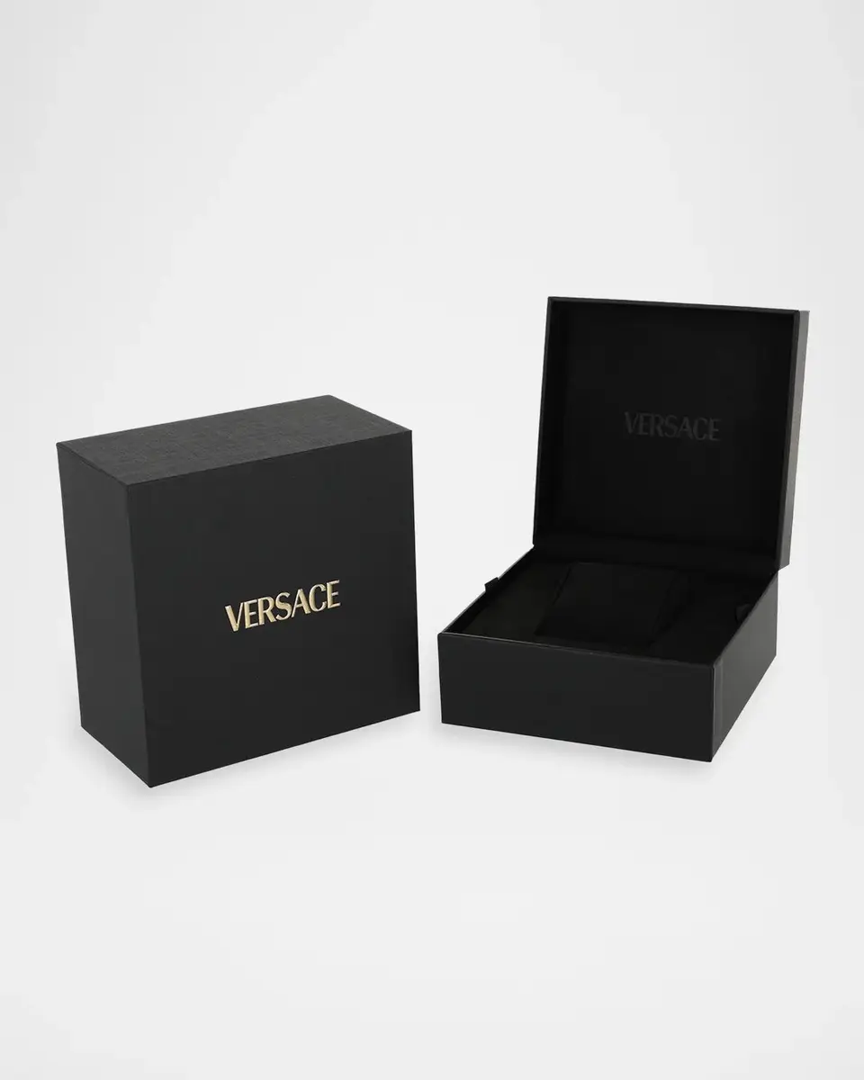 Versace Men's Greca Reaction GMT Gold-Tone IP Bracelet Watch, 44mm | Thumbnail 5 Versace Men's Greca Reaction GMT Gold-Tone IP Bracelet Watch, 44mm | Thumbnail 5