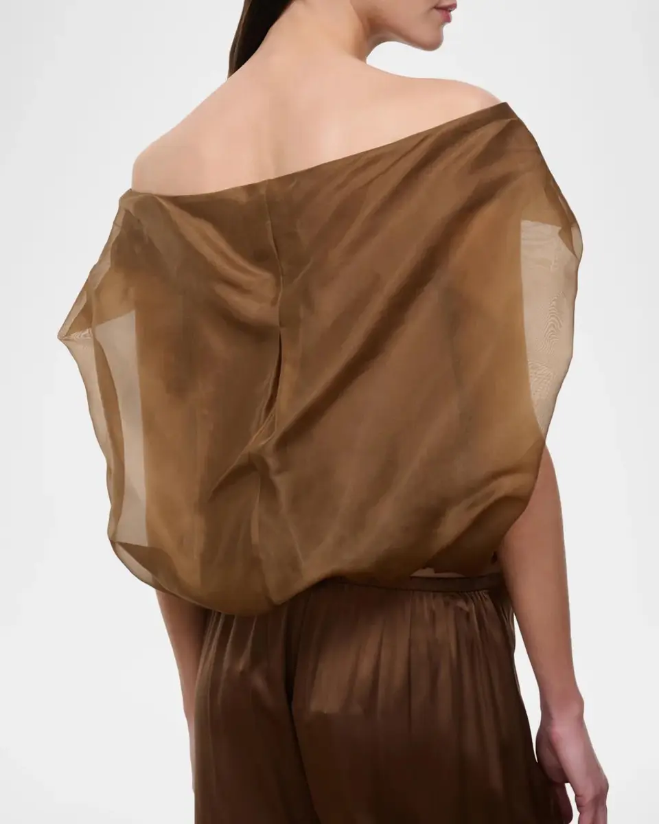 Staud Larissa Sheer Off-Shoulder Top | Thumbnail 3