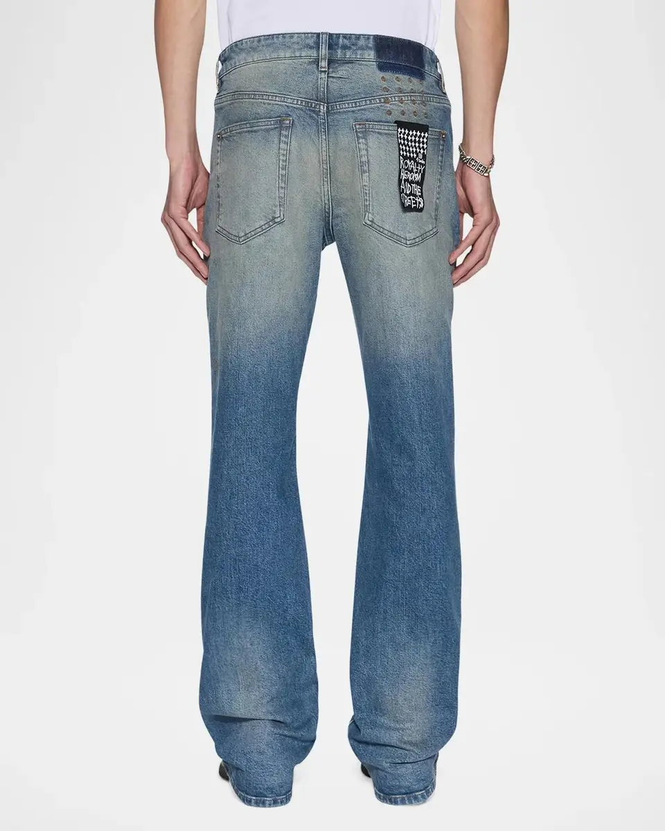 Ksubi Men's Bronko Portland Faded Denim Bootcut Jeans | Thumbnail 2