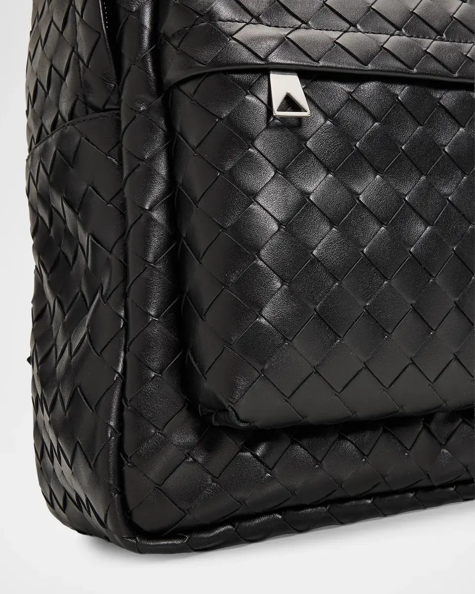 Bottega Veneta Men's Medium Intrecciato Leather Backpack | Thumbnail 6 Bottega Veneta Men's Medium Intrecciato Leather Backpack | Thumbnail 6