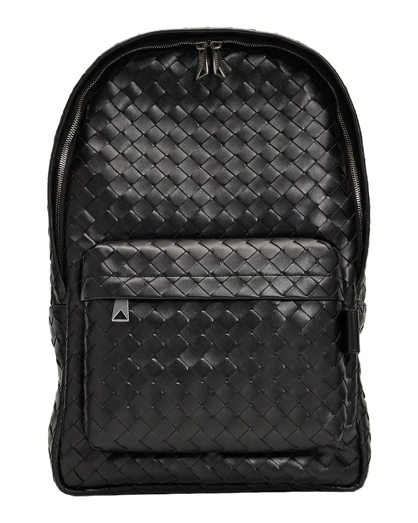 Bottega Veneta Men's Medium Intrecciato Leather Backpack | Image 1 Bottega Veneta Men's Medium Intrecciato Leather Backpack | Image 1
