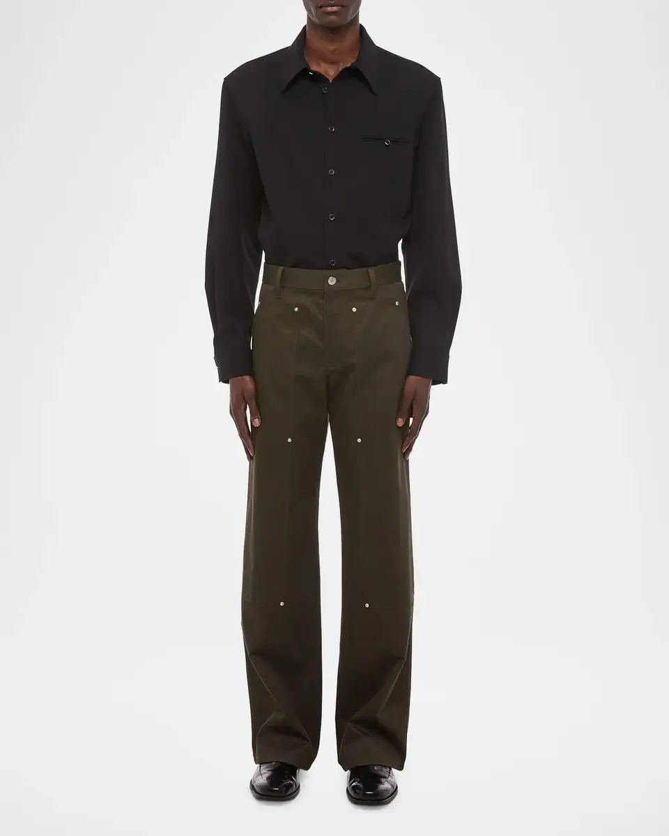Helmut Lang Men's Wide-Leg Denim Carpenter Pants | Thumbnail 2 Helmut Lang Men's Wide-Leg Denim Carpenter Pants | Thumbnail 2