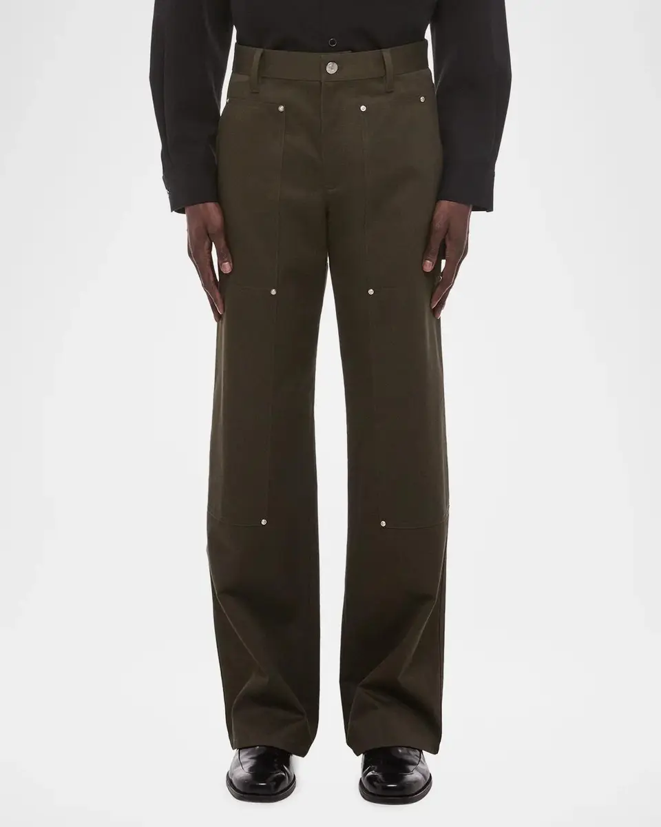 Helmut Lang Men's Wide-Leg Denim Carpenter Pants | Thumbnail 4 Helmut Lang Men's Wide-Leg Denim Carpenter Pants | Thumbnail 4