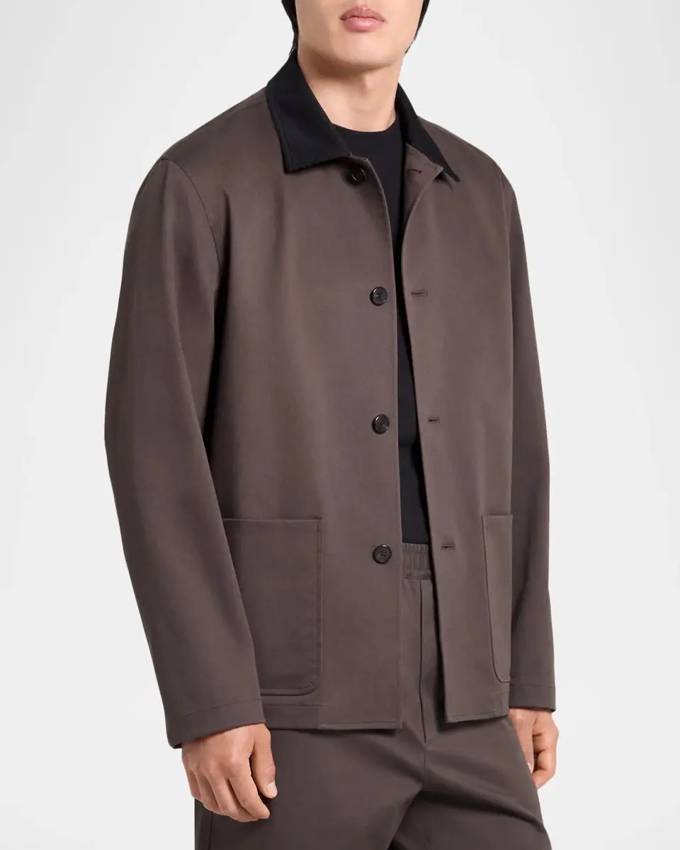 Theory Corduroy-Collar Cotton Twill Jacket | Thumbnail 6