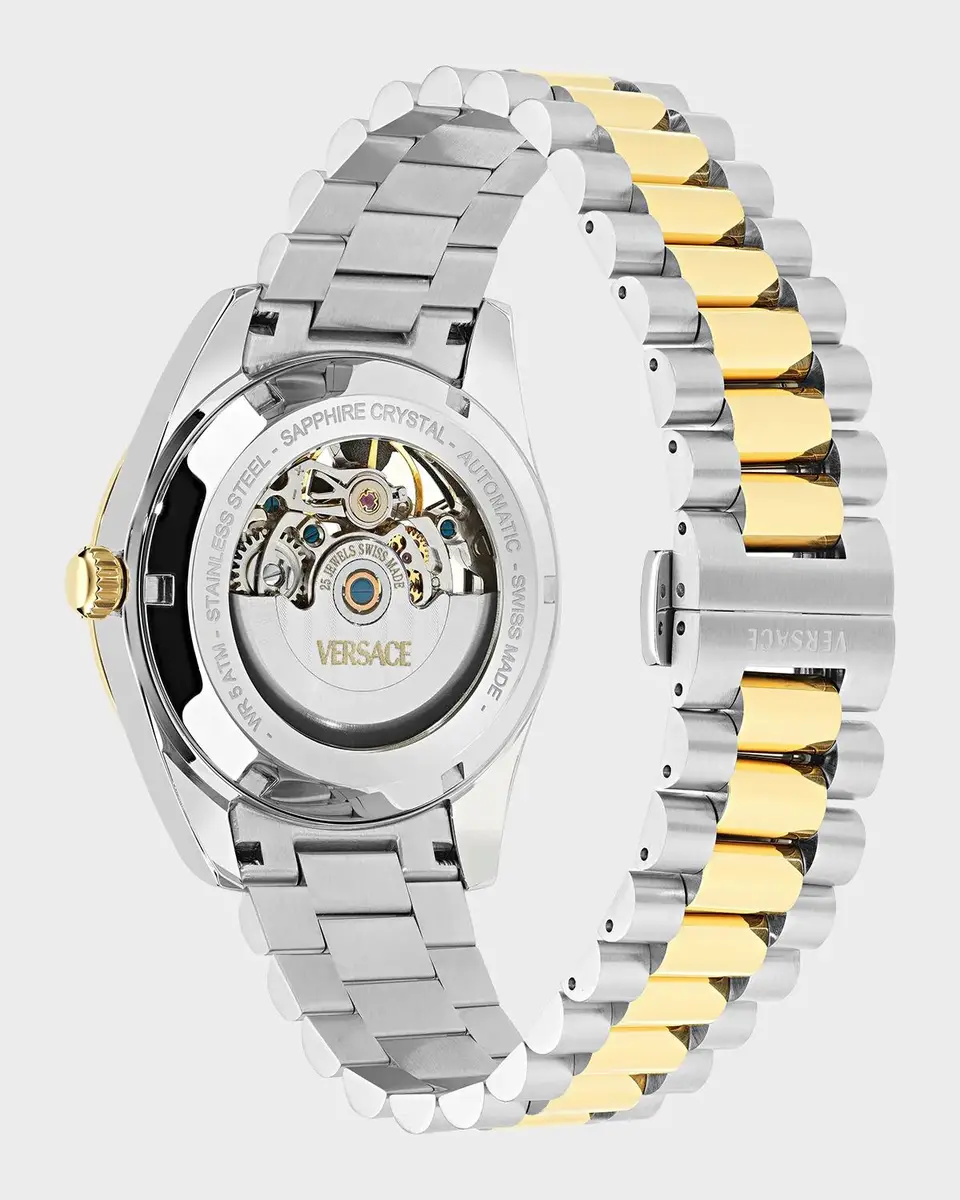 Versace Men's Millenyium Automatic Two-Tone Bracelet Watch, 40mm | Thumbnail 3