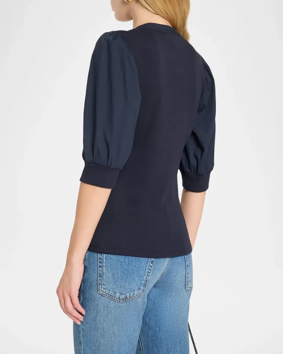 Veronica Beard Coralee Puff Sleeve Button-Front Top | Thumbnail 3 Veronica Beard Coralee Puff Sleeve Button-Front Top | Thumbnail 3