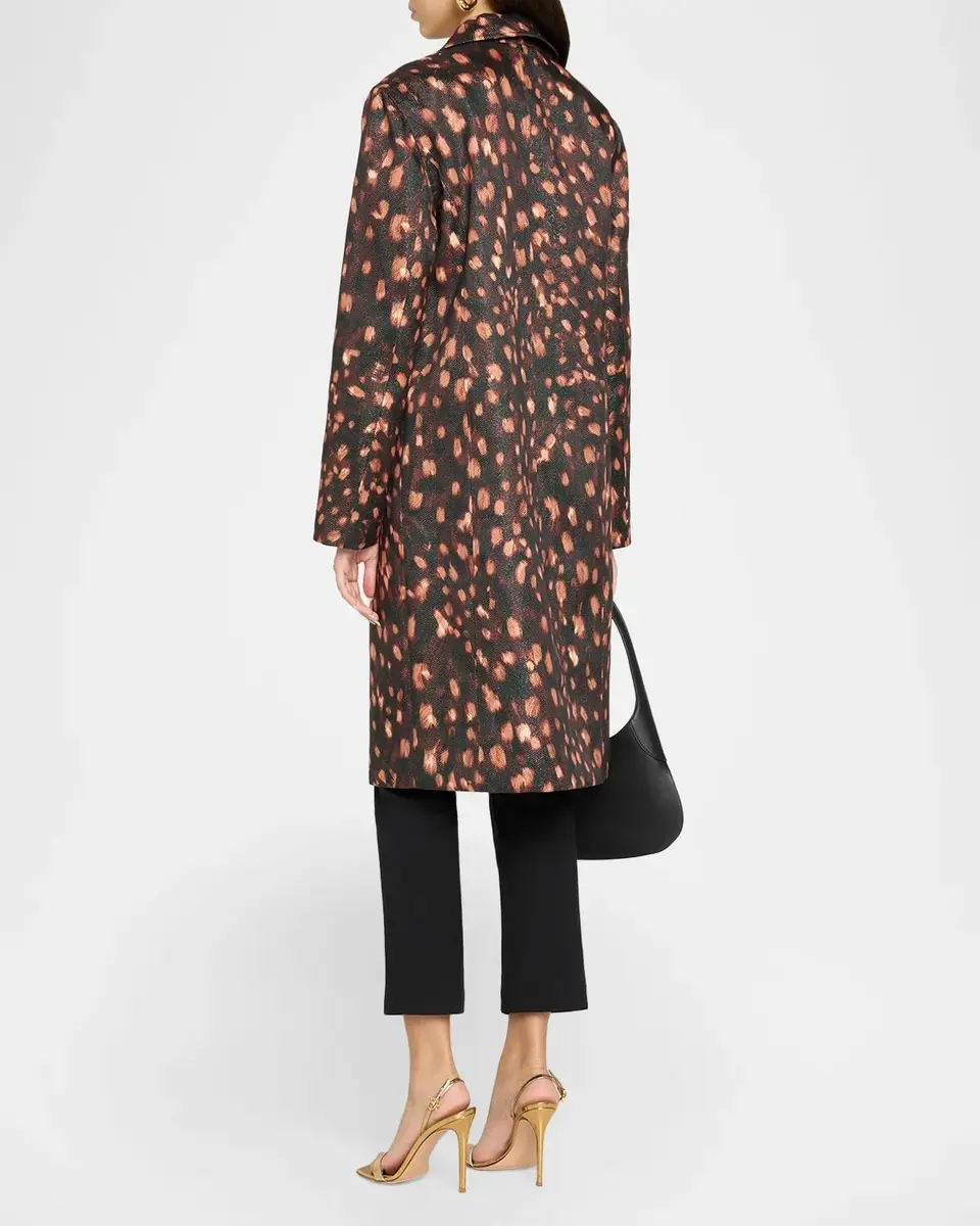 Milly Paityn Leopard-Print Jacquard Coat | Thumbnail 3 Milly Paityn Leopard-Print Jacquard Coat | Thumbnail 3