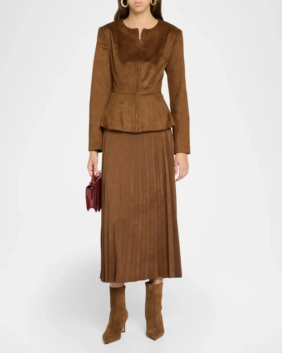 Milly Nayla Pleated A-Line Midi Skirt | Thumbnail 2 Milly Nayla Pleated A-Line Midi Skirt | Thumbnail 2