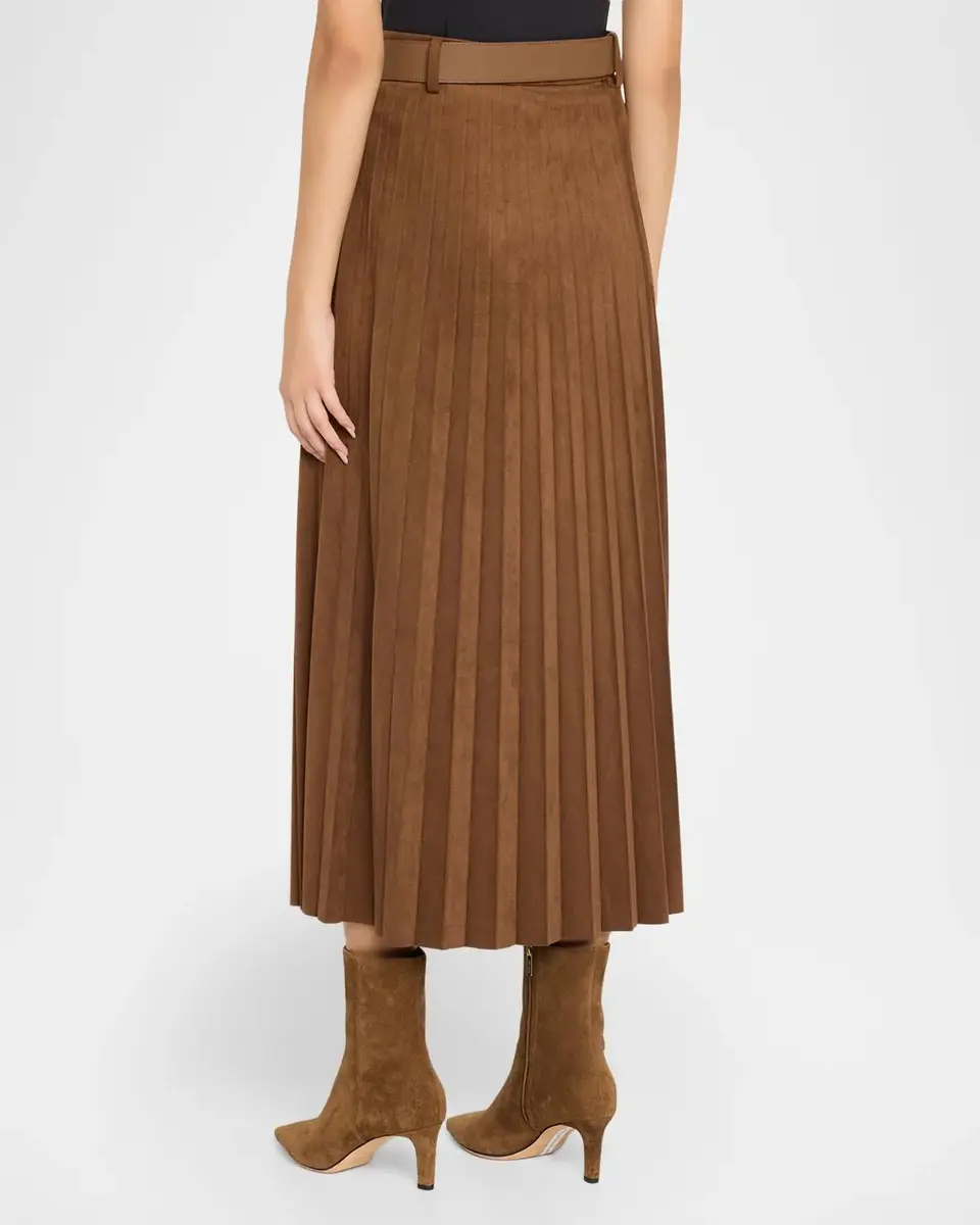 Milly Nayla Pleated A-Line Midi Skirt | Thumbnail 3 Milly Nayla Pleated A-Line Midi Skirt | Thumbnail 3