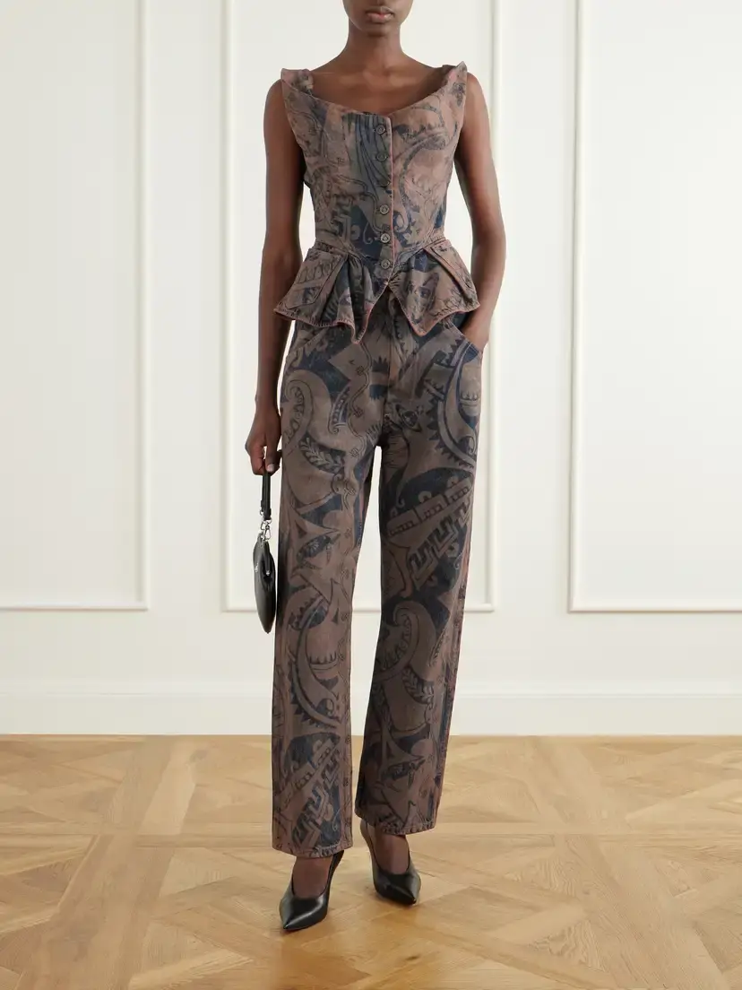 Vivienne Westwood Monday Vest Rinted Organic Denim Corset Top | Thumbnail 2 Vivienne Westwood Monday Vest Rinted Organic Denim Corset Top | Thumbnail 2