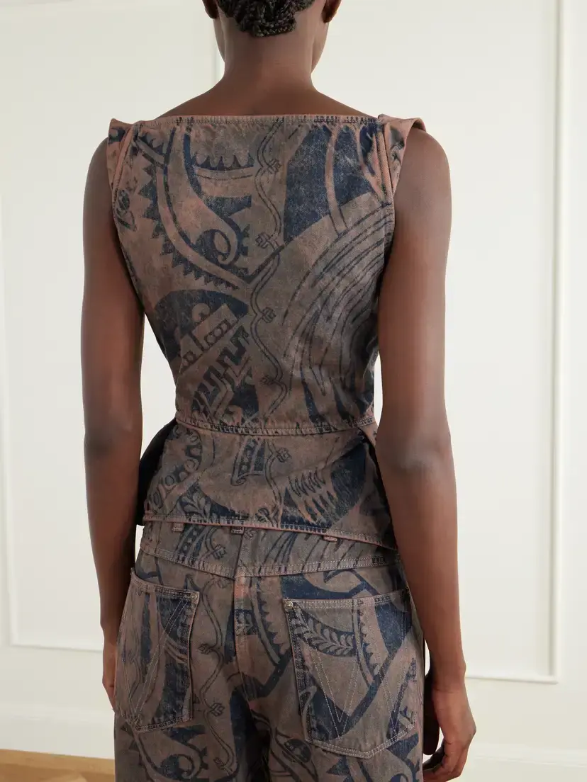 Vivienne Westwood Monday Vest Rinted Organic Denim Corset Top | Thumbnail 3 Vivienne Westwood Monday Vest Rinted Organic Denim Corset Top | Thumbnail 3