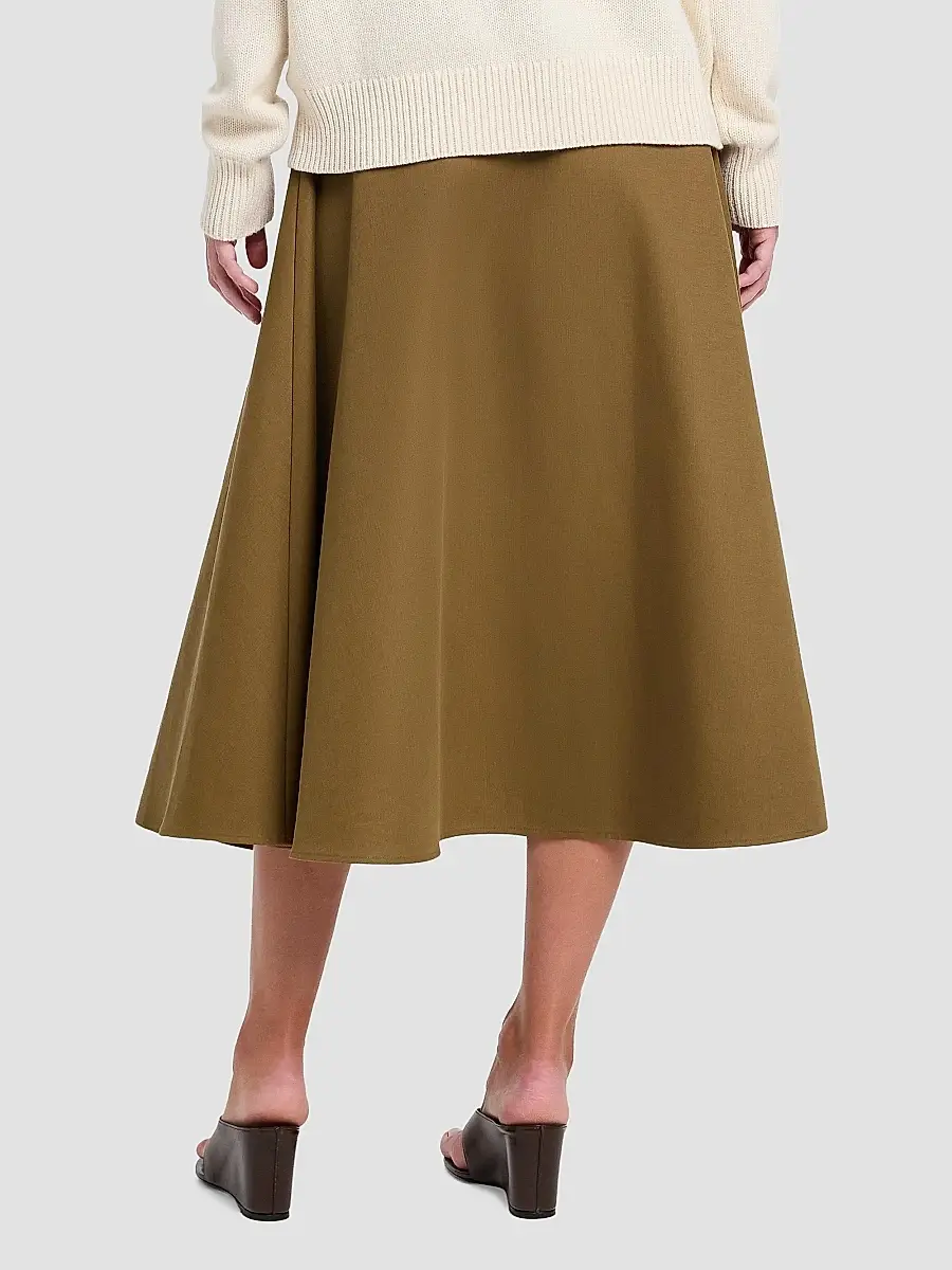 TWP Women's Full Sweep Circle Double-Canvas Cotton A-Line Midi Skirt | Thumbnail 3 TWP Women's Full Sweep Circle Double-Canvas Cotton A-Line Midi Skirt | Thumbnail 3