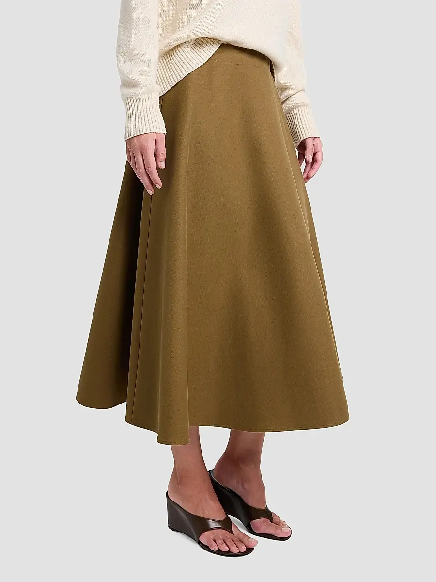 TWP Women's Full Sweep Circle Double-Canvas Cotton A-Line Midi Skirt | Thumbnail 6 TWP Women's Full Sweep Circle Double-Canvas Cotton A-Line Midi Skirt | Thumbnail 6