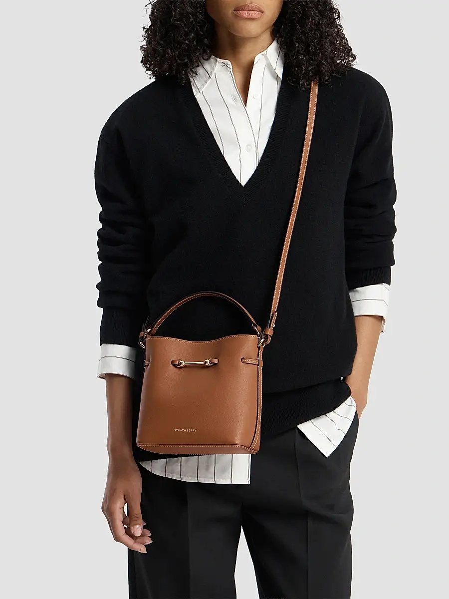 Strathberry Women's Corda Mini Leather Bucket Bag | Thumbnail 2 Strathberry Women's Corda Mini Leather Bucket Bag | Thumbnail 2