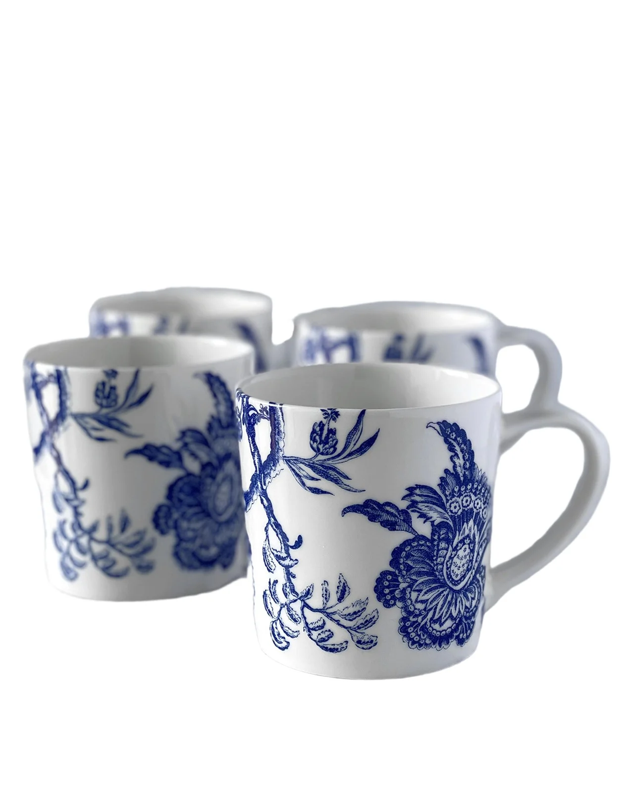 Caskata Arcadia Blue Mugs, Set of 4