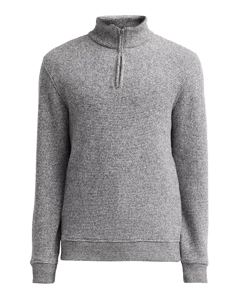 Vince Men's Brushed Waffle Half-Zip Sweater