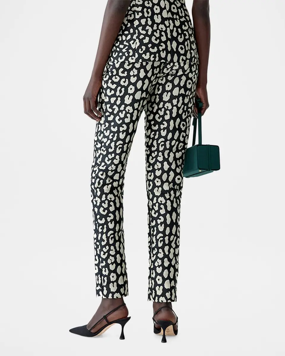 Carolina Herrera Leopard Jacquard Slim-Leg Ankle Cigarette Pants | Thumbnail 3 Carolina Herrera Leopard Jacquard Slim-Leg Ankle Cigarette Pants | Thumbnail 3