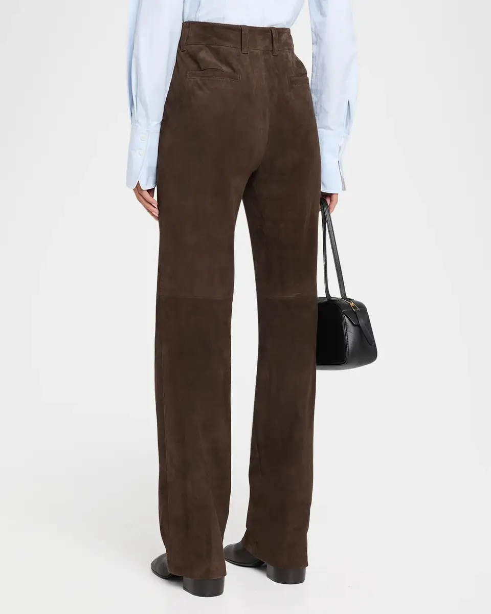 Lafayette 148 New York Bond Slim-Fit Suede Pants | Thumbnail 3