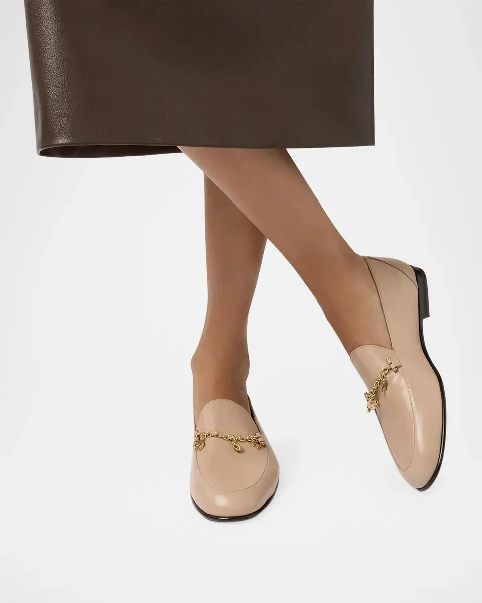 Tod's Nappa Leather Chain Loafers with Charms | Thumbnail 3 Tod's Nappa Leather Chain Loafers with Charms | Thumbnail 3