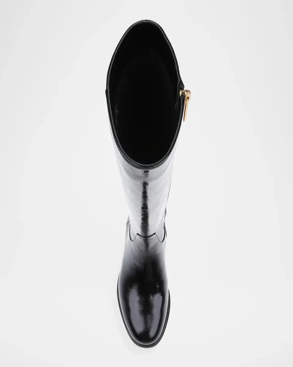 L'Agence 20mm Cortland Patent Leather Knee-High Boots | Thumbnail 4