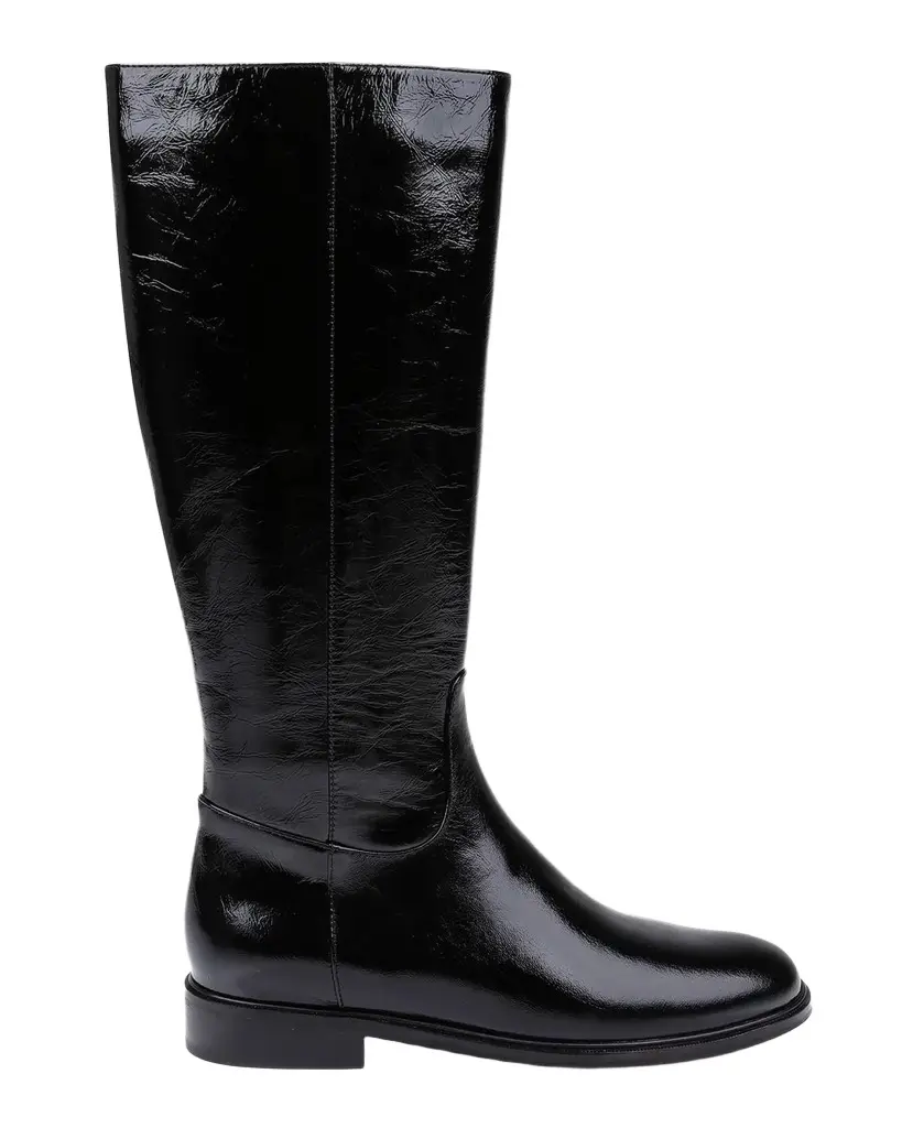 L'Agence 20mm Cortland Patent Leather Knee-High Boots