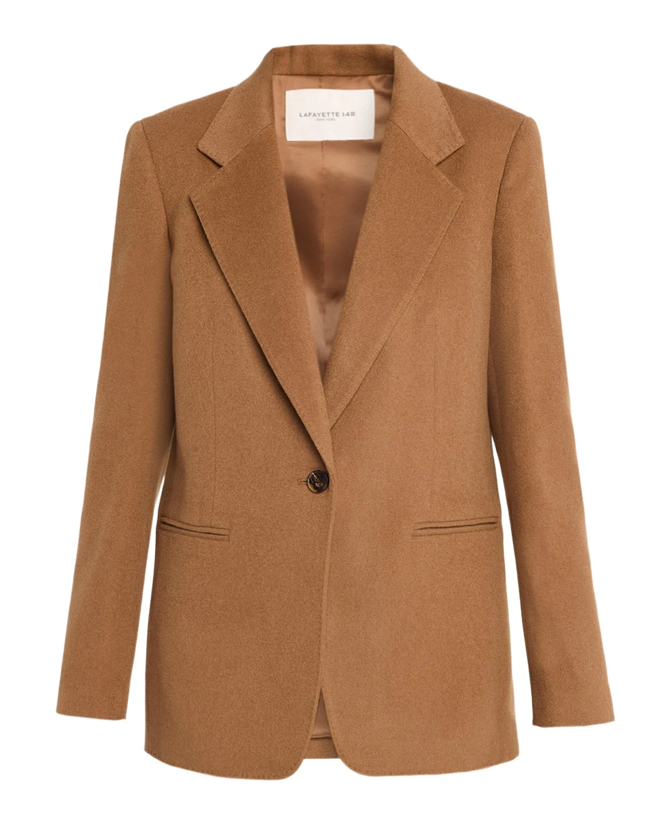 Single-Button Camel Hair Blazer Single-Button Camel Hair Blazer