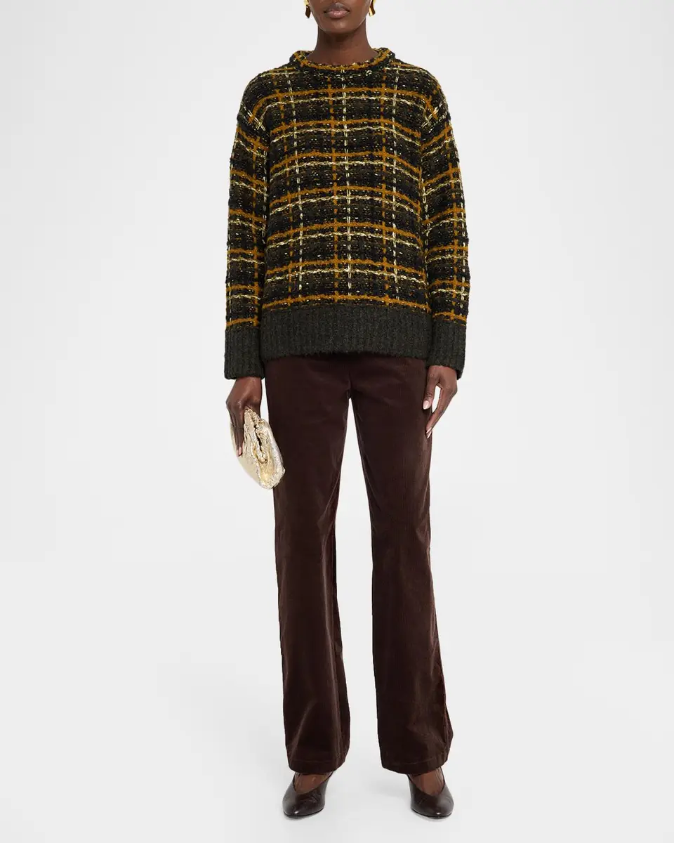 Lafayette 148 New York Crewneck Check Knit Sweater | Thumbnail 2 Lafayette 148 New York Crewneck Check Knit Sweater | Thumbnail 2