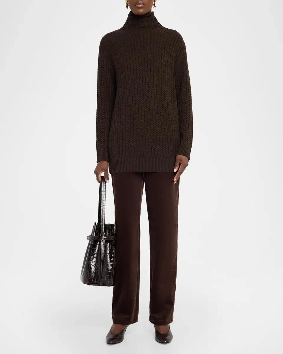 Lafayette 148 New York Cable-Knit Cashmere Turtleneck Sweater | Thumbnail 2 Lafayette 148 New York Cable-Knit Cashmere Turtleneck Sweater | Thumbnail 2