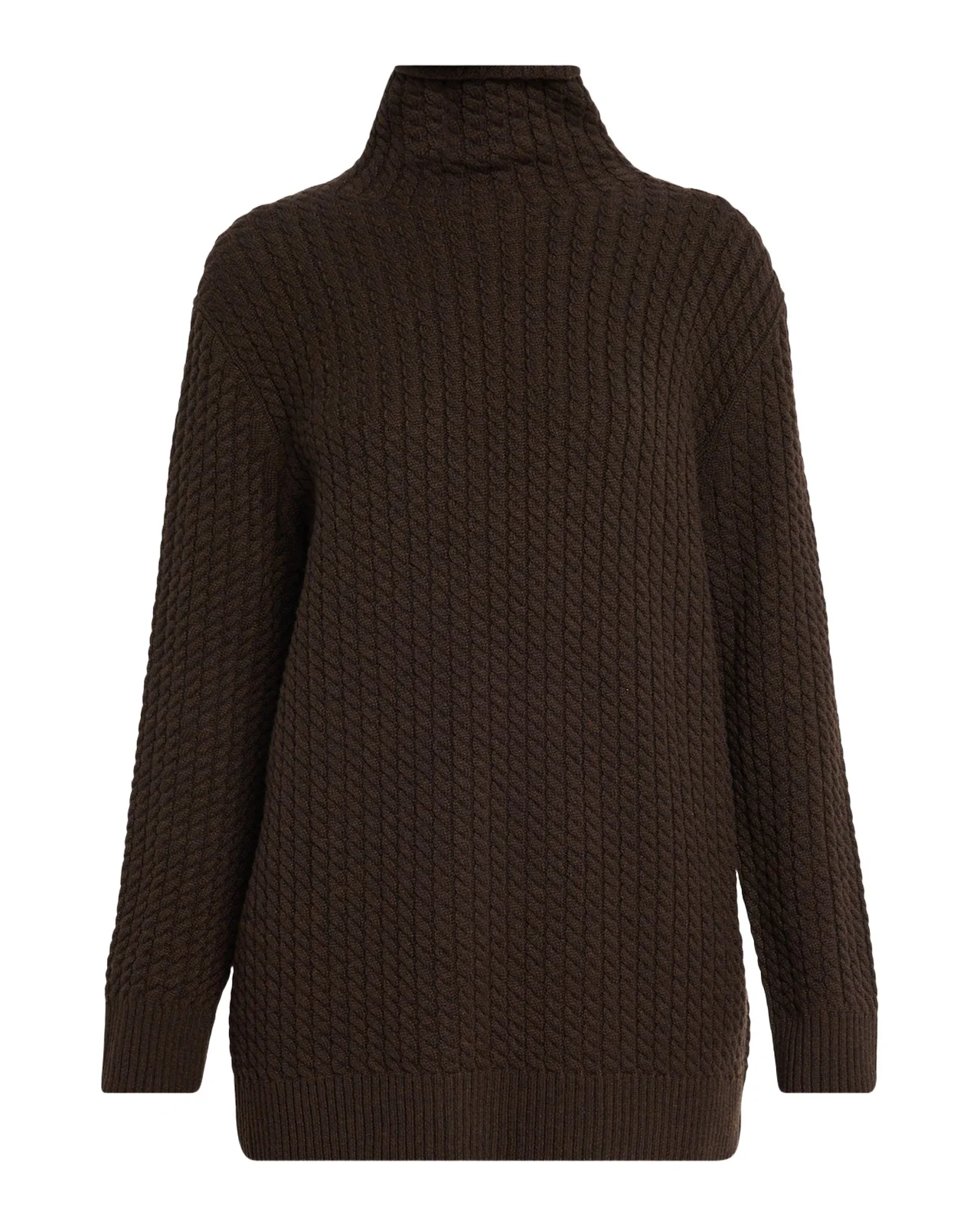 Cable-Knit Cashmere Turtleneck Sweater Cable-Knit Cashmere Turtleneck Sweater