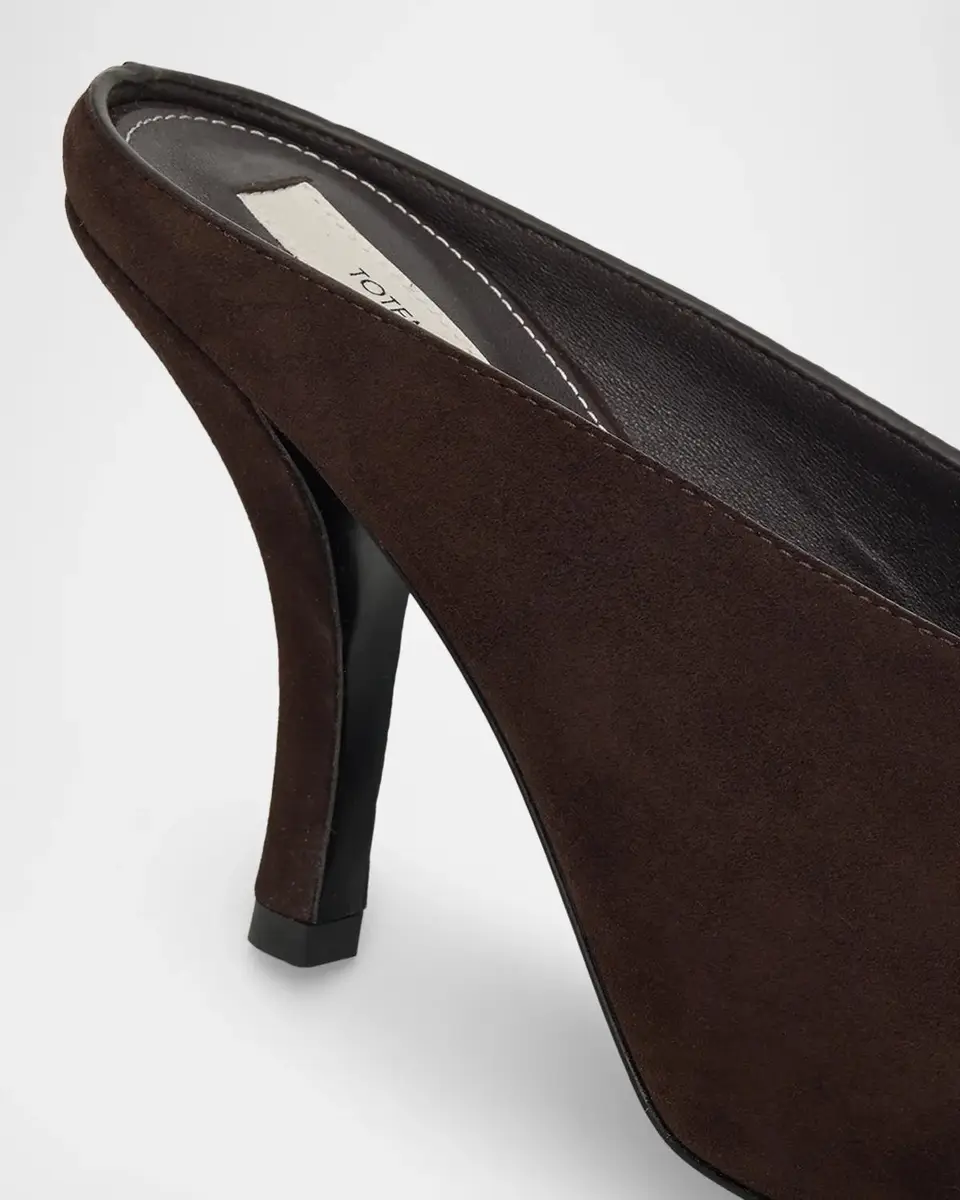 TOTEME 35mm Contour Suede Mules | Thumbnail 5 TOTEME 35mm Contour Suede Mules | Thumbnail 5