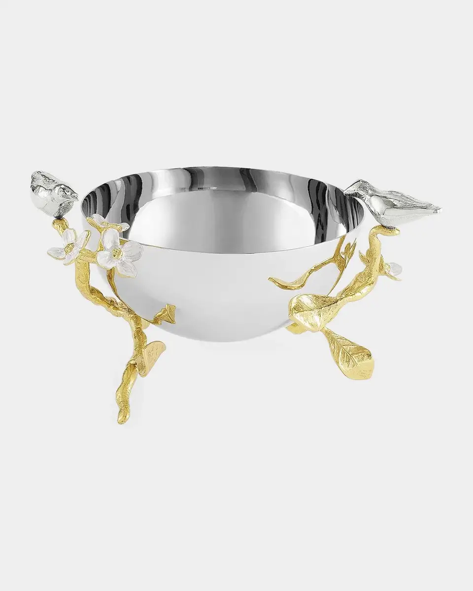 Michael Aram Lovebirds Silver & Gold Nut Bowl | Thumbnail 2 Michael Aram Lovebirds Silver & Gold Nut Bowl | Thumbnail 2