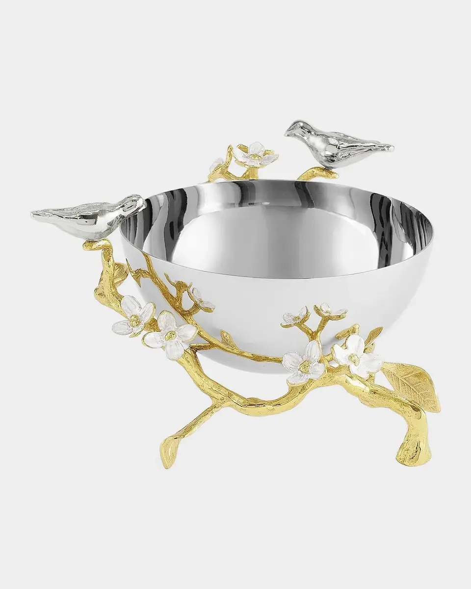 Michael Aram Lovebirds Silver & Gold Nut Bowl | Thumbnail 3 Michael Aram Lovebirds Silver & Gold Nut Bowl | Thumbnail 3