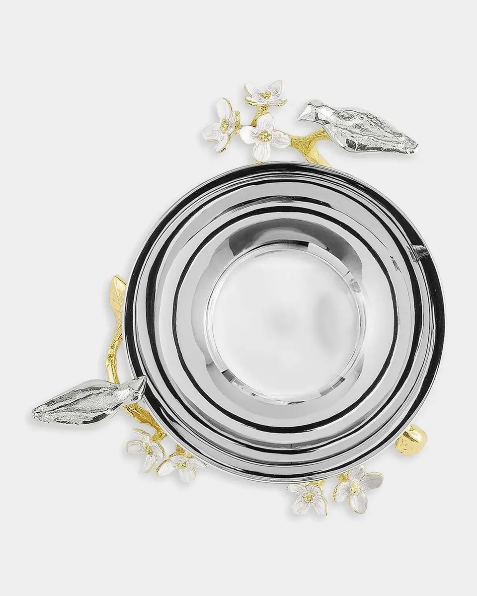 Michael Aram Lovebirds Silver & Gold Nut Bowl | Thumbnail 5 Michael Aram Lovebirds Silver & Gold Nut Bowl | Thumbnail 5