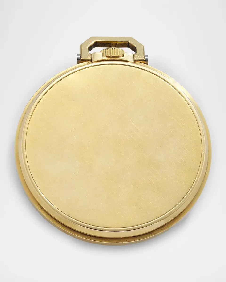 Vintage Watches Men's 18K Yellow Gold Open-Face Dress Pocket Watch, 44mm | Thumbnail 4