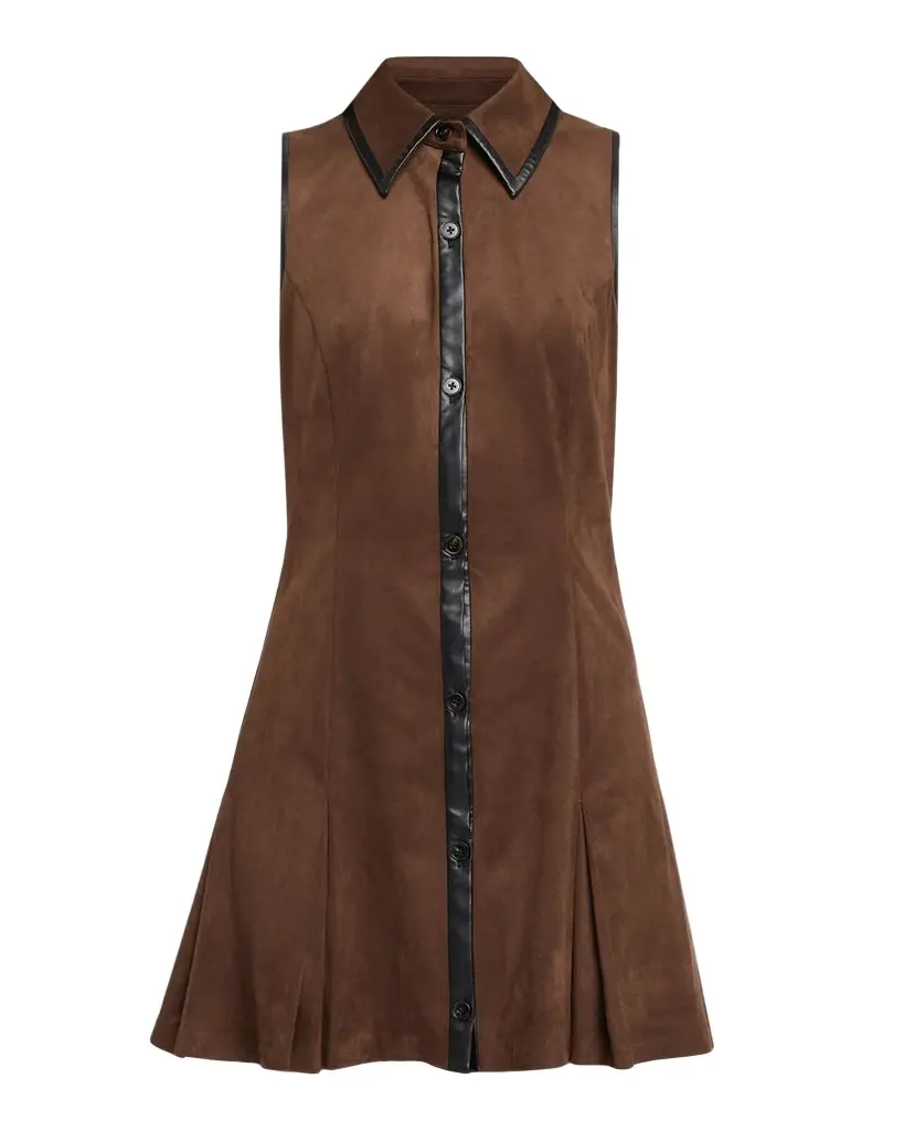 Stella Faux-Suede Mini Shirtdress Stella Faux-Suede Mini Shirtdress