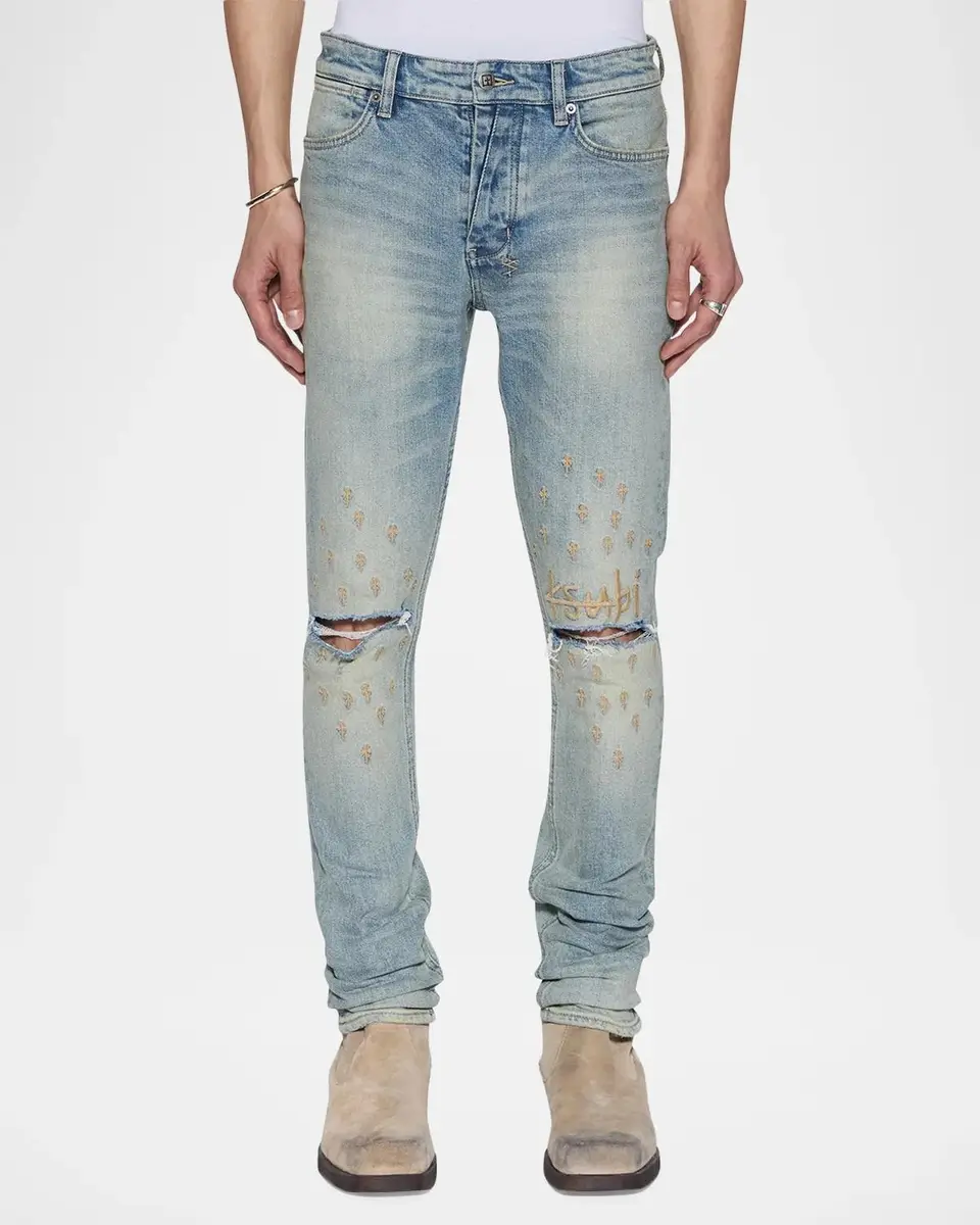 Ksubi Van Winkle Astral Grid Skinny Jeans | Thumbnail 3