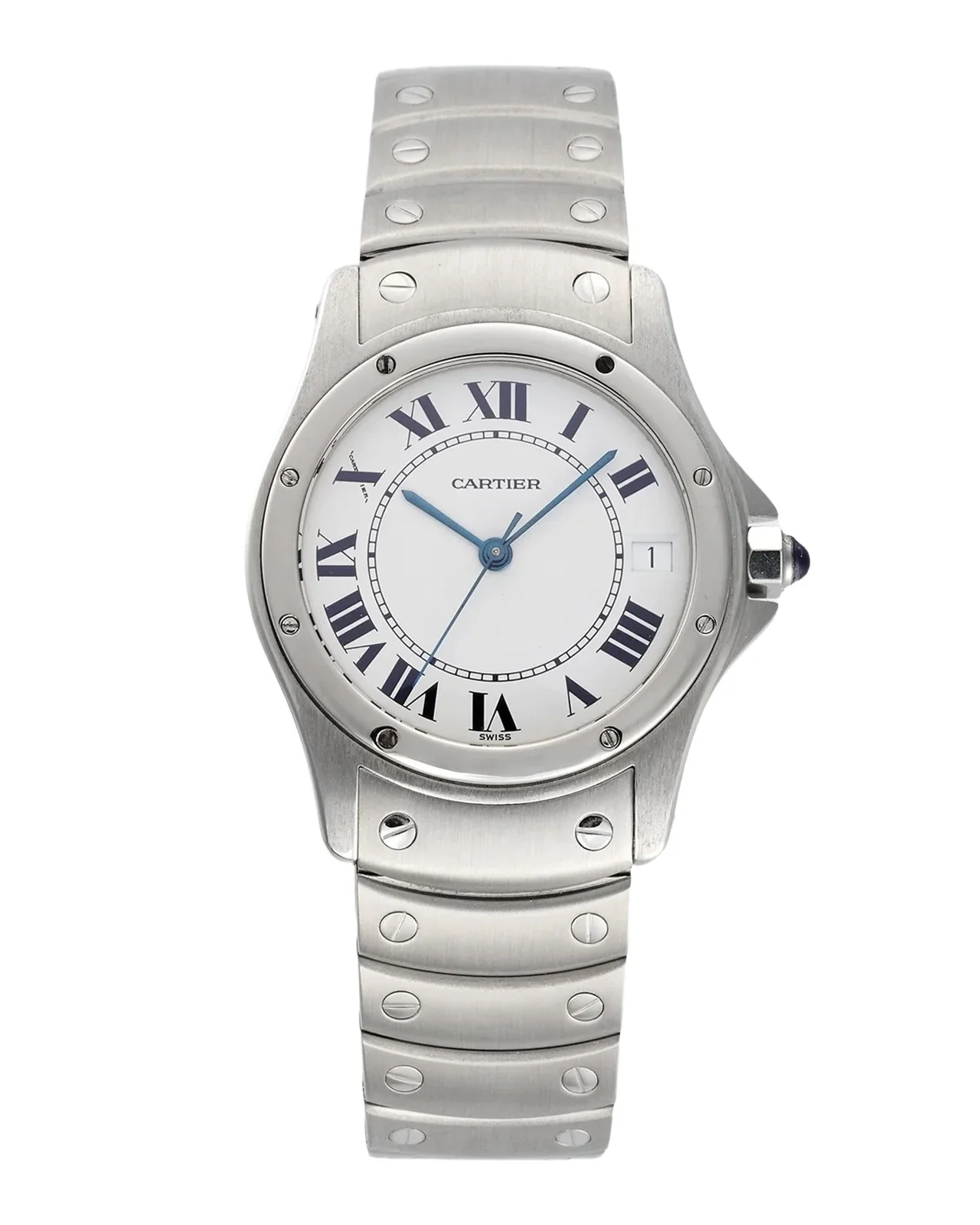 Vintage Watches Cartier Santos Ronde 33mm Vintage 1990s Watch