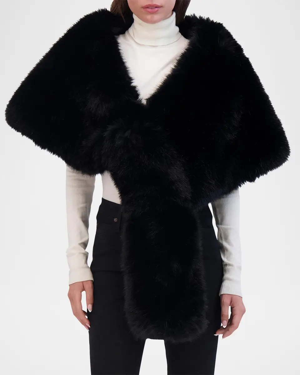 THEIA Fox-Like Faux Fur Stole | Thumbnail 2