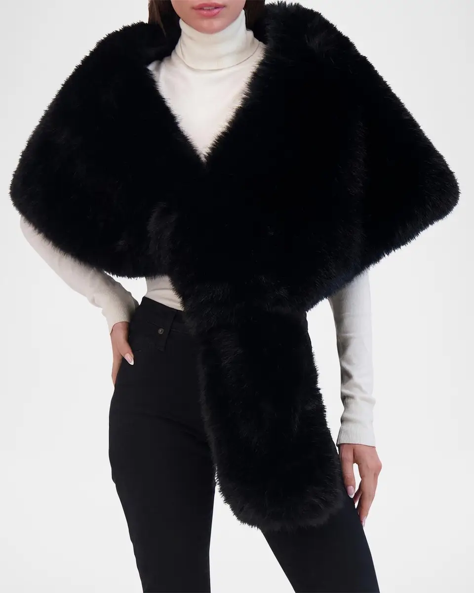 THEIA Fox-Like Faux Fur Stole | Thumbnail 6