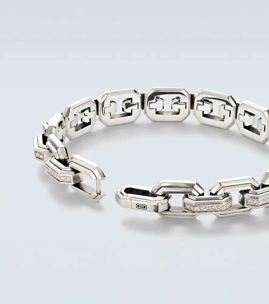 David Yurman 925 sterling silver chain bracelet with diamonds | Thumbnail 2 David Yurman 925 sterling silver chain bracelet with diamonds | Thumbnail 2