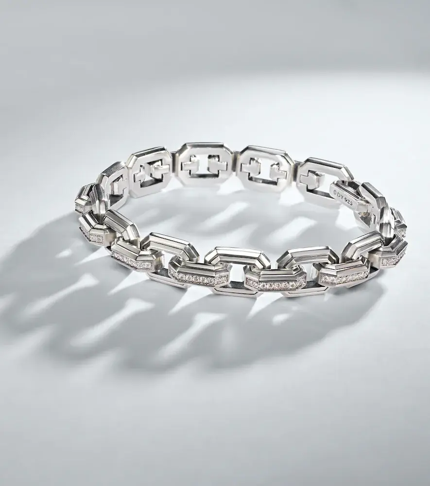 David Yurman 925 sterling silver chain bracelet with diamonds | Thumbnail 4 David Yurman 925 sterling silver chain bracelet with diamonds | Thumbnail 4