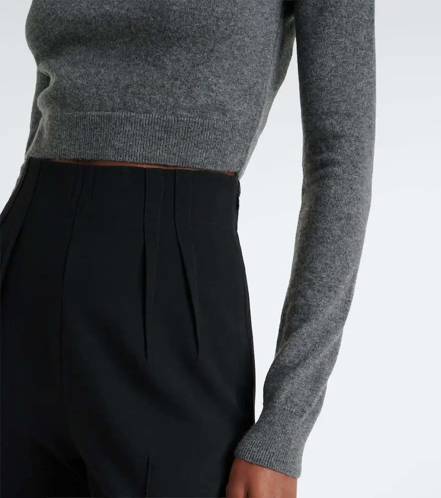Mugler Cropped cashmere polo sweater | Thumbnail 6 Mugler Cropped cashmere polo sweater | Thumbnail 6