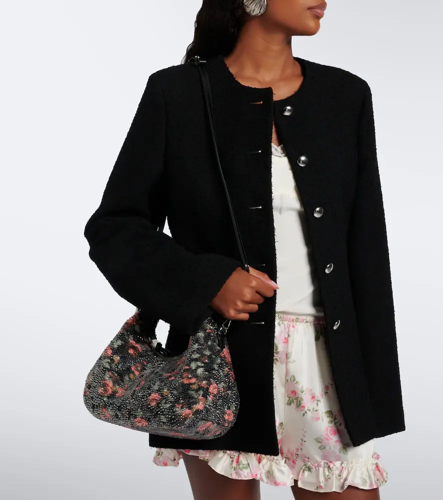 Ganni Mini embellished floral top-handle bag | Thumbnail 5