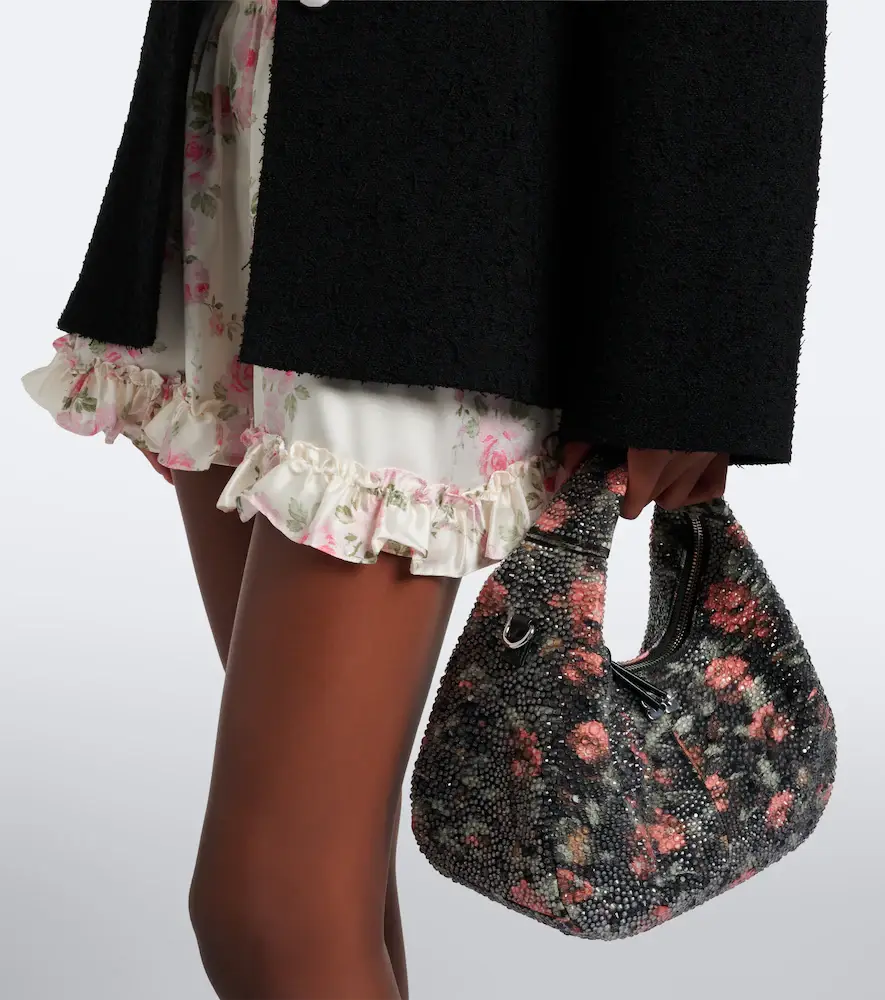 Ganni Mini embellished floral top-handle bag | Thumbnail 6
