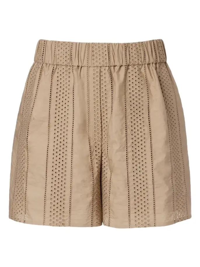 Broderie anglaise cotton-blend shorts Broderie anglaise cotton-blend shorts