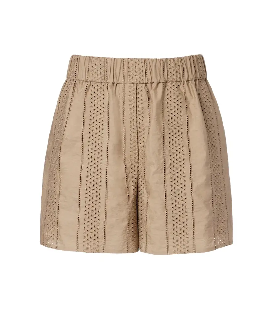 Broderie anglaise cotton-blend shorts Broderie anglaise cotton-blend shorts